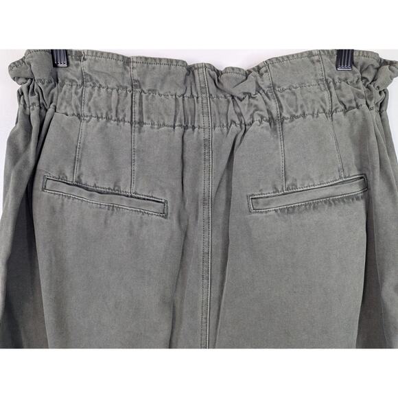 EUC Free People Margate Pleated Pull On Elastic Trouser Pants Green Sugar Kelp - Picture 7 of 9